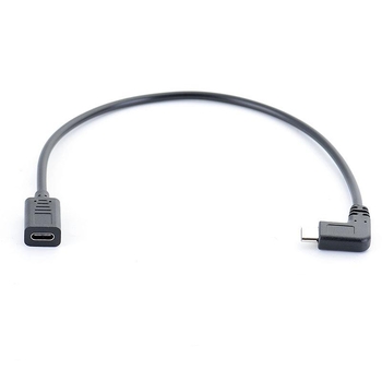 USB 2.0 Type-C 90° adapter, férfi‑női, adatokhoz és töltéshez – szilikon, egy fej, interfész 22041