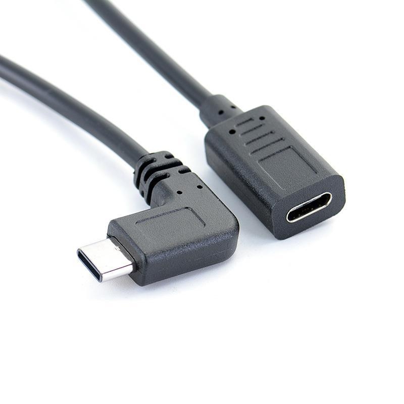 USB 2.0 Type-C 90° adapter, férfi‑női, adatokhoz és töltéshez – szilikon, egy fej, interfész 22041