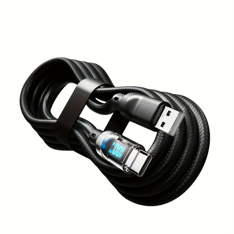 Nothing USB-C adatkábel digitális kijelzővel, fonott kialakítású, 60W PD, egycsatlakozós