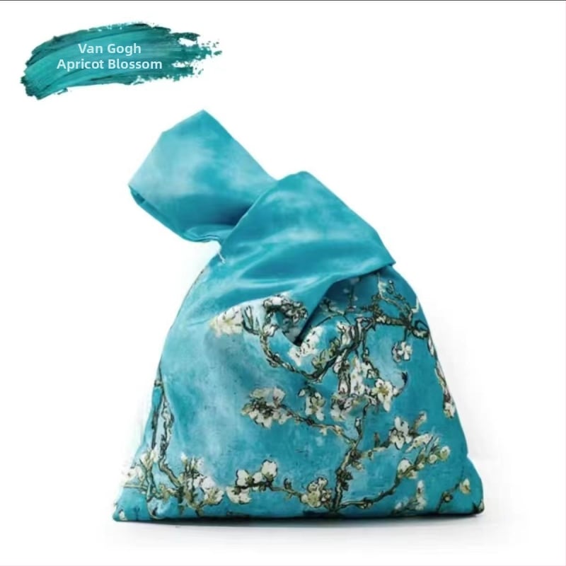 Naiste ringikujuline kott, Hiina stiilis, Oxford kangast, pleatdisain, puuvillane vooder, avatud tasku välisküljel