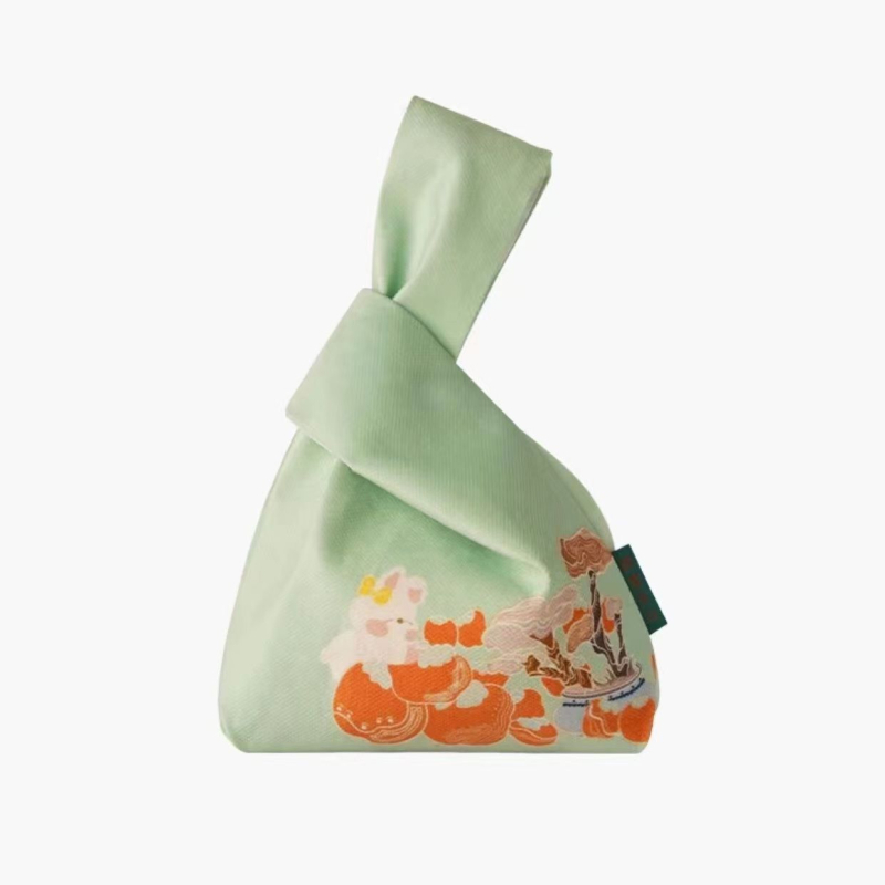 Naiste ringikujuline kott, Hiina stiilis, Oxford kangast, pleatdisain, puuvillane vooder, avatud tasku välisküljel