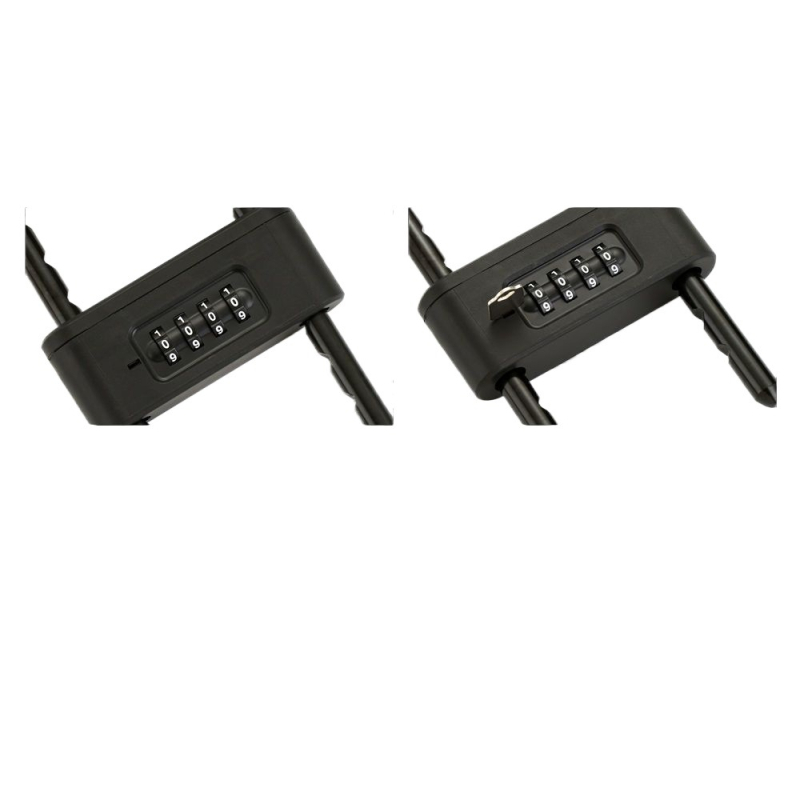 U-veida parolēta atslēga veikalam, divām durvīm – pret zādzību, dzelzs korpuss; Tips: kombinācijas atslēga; Modelis: Cits; Pielietojums: Cits