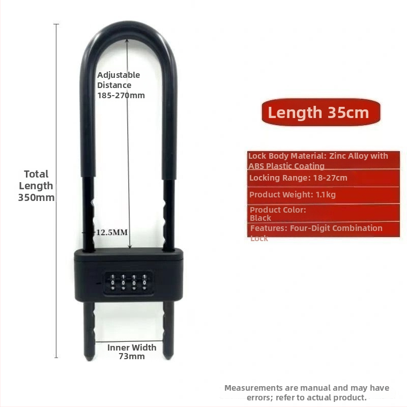 U-veida parolēta atslēga veikalam, divām durvīm – pret zādzību, dzelzs korpuss; Tips: kombinācijas atslēga; Modelis: Cits; Pielietojums: Cits