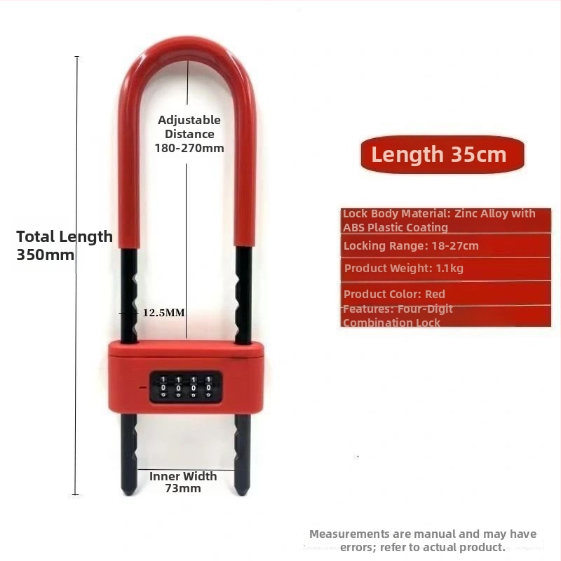 U-veida parolēta atslēga veikalam, divām durvīm – pret zādzību, dzelzs korpuss; Tips: kombinācijas atslēga; Modelis: Cits; Pielietojums: Cits