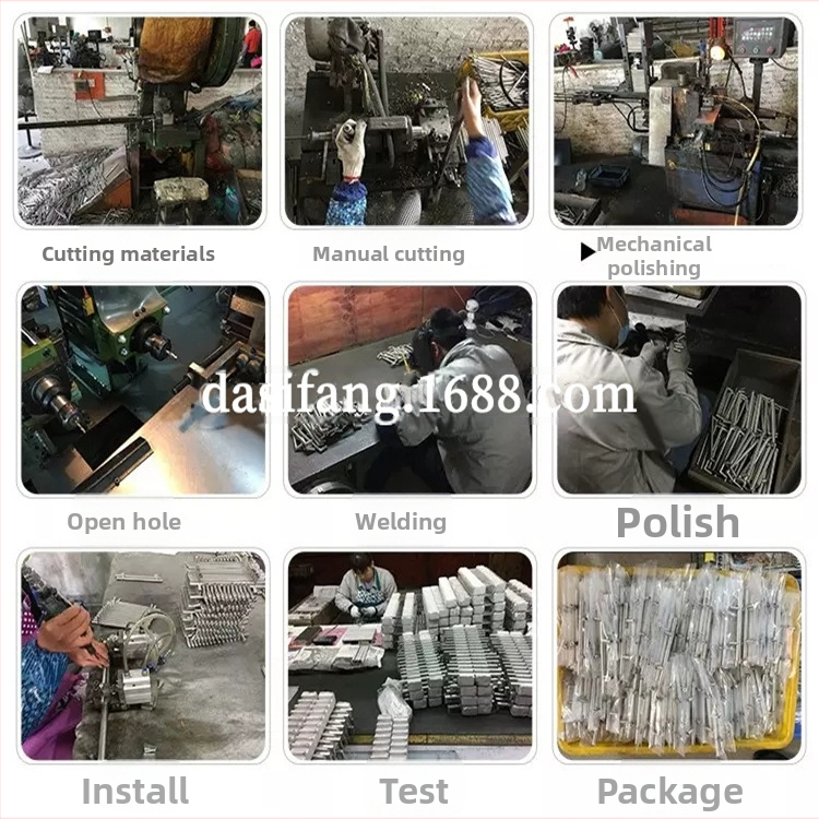 Spintos durų rankenėlė iš nerūdijančiojo plieno, šlifuotas paviršius, dvigubai išlenkta trumpa rankena, paviršinis tvirtinimas