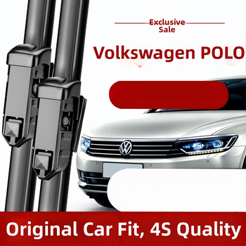 Bezrāmju tīrītāji priekš Volkswagen Polo — gumija, zīmols Changxi, priekšējie un aizmugurējie