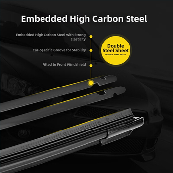 Bezrāmju tīrītāji priekš Volkswagen Polo — gumija, zīmols Changxi, priekšējie un aizmugurējie