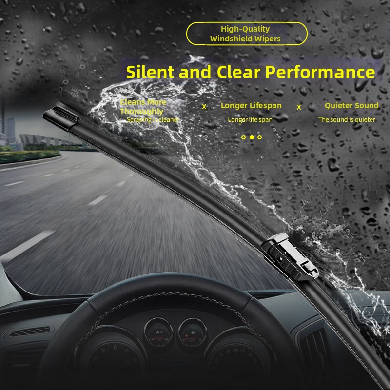 Bezrāmju tīrītāji priekš Volkswagen Polo — gumija, zīmols Changxi, priekšējie un aizmugurējie