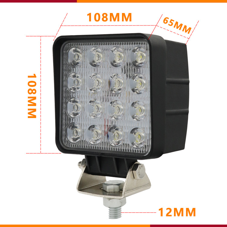 ZS-48WHC LED munkalámpa exkavátorhoz, targoncához, daruhoz, buldozerhez, rakodógéphez — 48W, 12–60V, 2800 lm