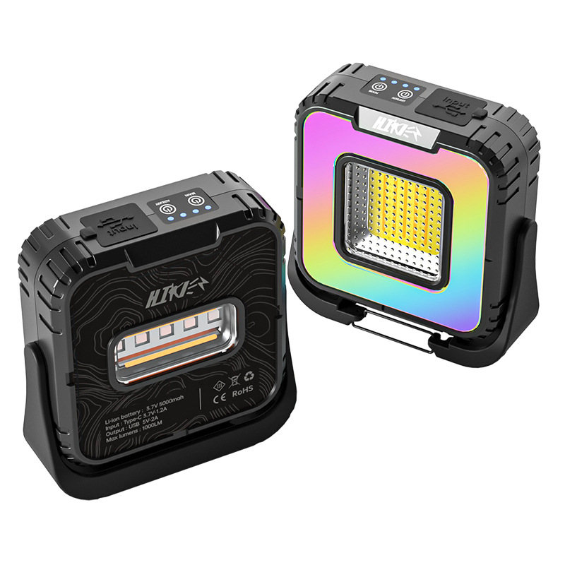 LED kempinga lukturs ar uzlādējamu akumulatoru, 5W, 3.7V, nospiežams slēdzis