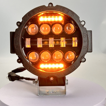 Körkörös kettőszínű LED autómunka lámpa széles fénysugárral, 15-LED modul, 75W, 24V, 8000 lm, 6000K