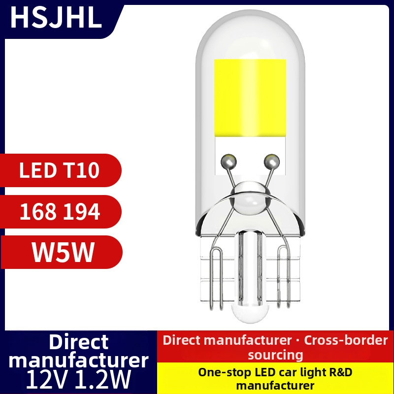T10 LED COB numura zīmju apgaismojums, 12-13.5V DC, 1.2W, 150 lm, IP68