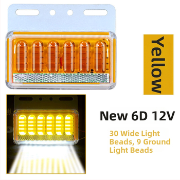 LED sānu gaisma kravas automašīnai un piekabei, 12/24V, 8W, IP68, 13.5×10.5 cm