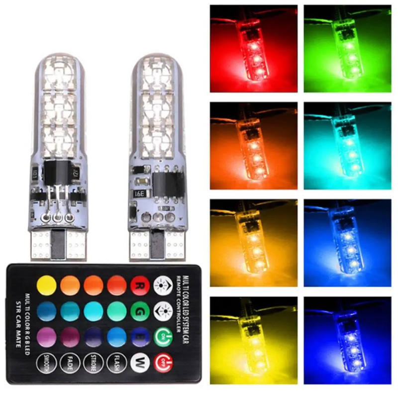 T10 indikator LED spuldze 5050, 12V, PCB konstrukcija, 6 LED