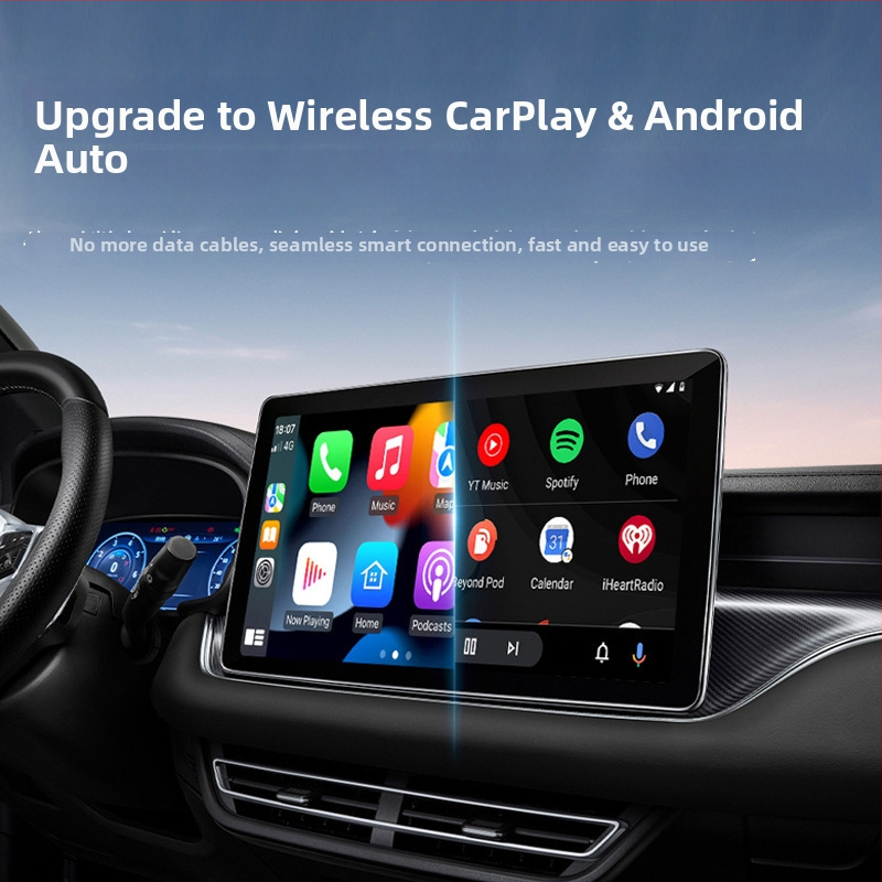 Bezvadu CarPlay adapters iPhone un Android — Modelis G120, ABS, automobiļu uzstādījums, 1080p, saderīgs ar automobiļiem ar vadu CarPlay