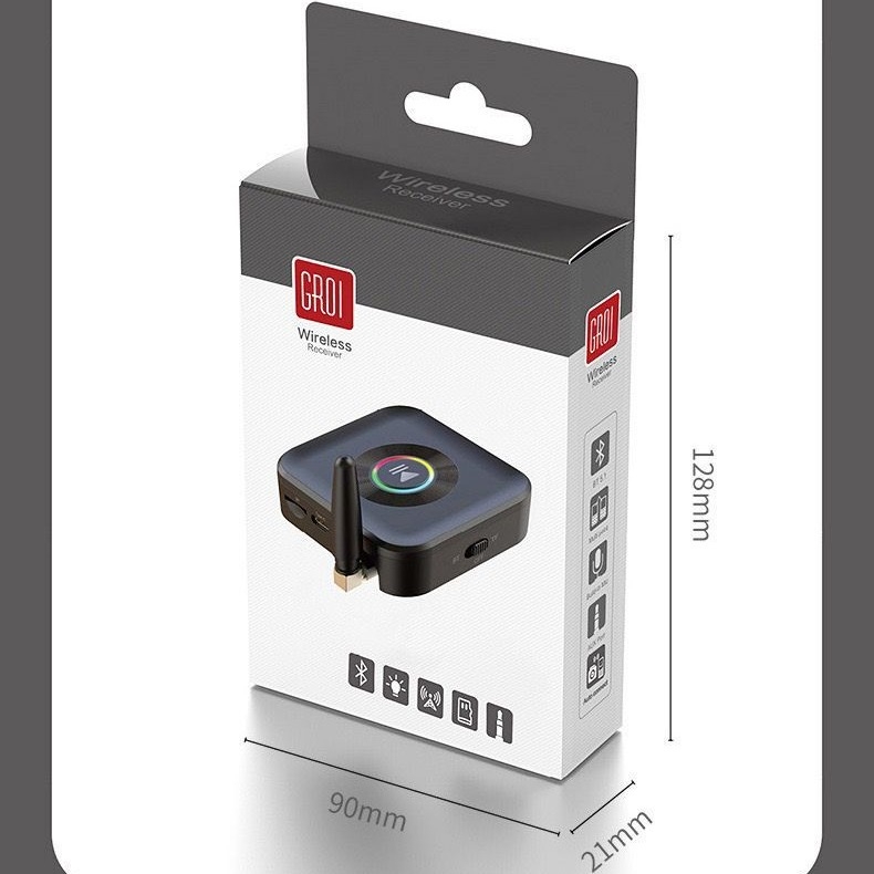 GR01 Bluetooth кола hands-free приемник, ABS корпус, Bluetooth изход, общ монтаж, за телефони с Bluetooth