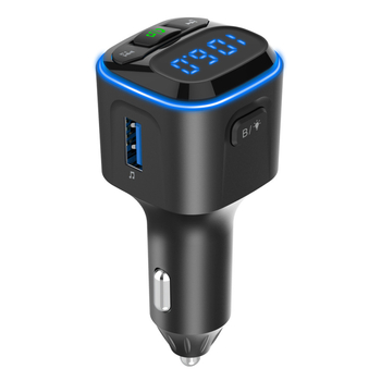 BC80 automobilių įkroviklis su Bluetooth MP3 grotuvu ir hands-free skambučiais, įtampos rodiklis, PD36W+QC3.0, įėjimas 12-24V