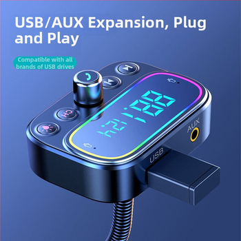 T67 Auto Bluetooth MP3-mängija FM-iga, Hands-free kõned, QC3.0 kiirlaadimine, AUX auto laadija