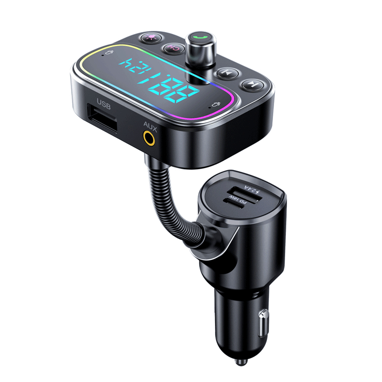 Player MP3 Bluetooth pentru mașină T67, cu FM, apeluri hands-free, încărcare rapidă QC3.0, AUX