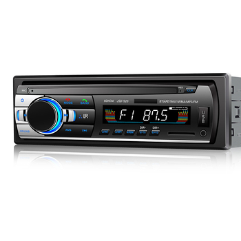 Player MP3 auto cu Bluetooth și radio FM, alimentare 12V, interfață ISO, modelul 520, slot pentru card, fără memorie internă