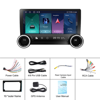 Navigație auto cu Android, control cu două butoane, navigație GPS cu imagine de marșarier, CarPlay compatibil, compatibil cu peste 1000 de modele