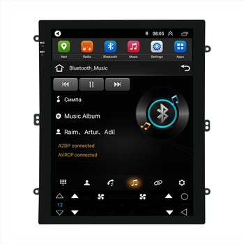 Android autopealne pealiseade vertikaalse ekraaniga, navigeerimine ja tagurpidi video taasesitus, 12V toide