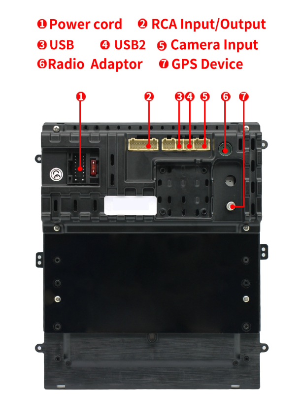 Unitate principală Android pentru mașină cu ecran vertical, navigație și redare video pentru vedere în spate, alimentare 12V