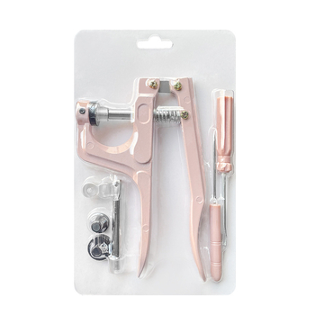 Skup alata za ugradnju četiri gumba od smole s metalnim ručnim kliještima – modeli T3/T5/T8, DIY dodaci za gumbe