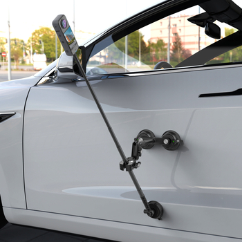 Montură auto pentru cameră Insta360 – kit pentru filmări din perspectiva celui de-al treilea, aliaj de aluminiu, model K01-2TC, compatibil cu Insta360 X4/X3/X2/X/GO 3/ONE RS