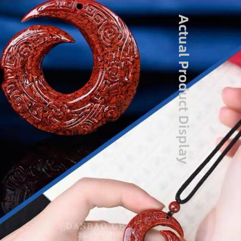 Cinabar kristalni pijesak privjesak – unisex ogrlica s talismanom za godinu rođenja