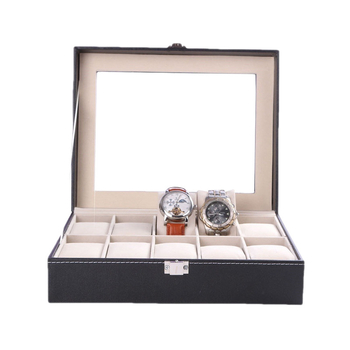 Kutija za satove od PU kože, luksuzna, s 10 pretinaca, kutija za izlaganje