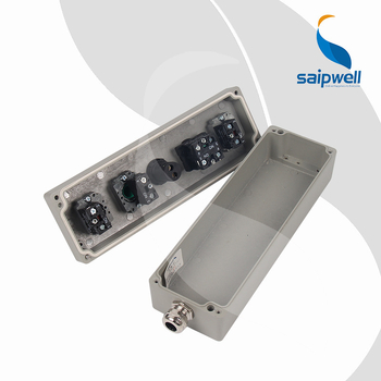 Cutie pentru buton din aluminiu turnat, impermeabilă, pentru exterior, destinată panourilor de control și echipamentelor de distribuție