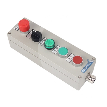 Cutie pentru buton din aluminiu turnat, impermeabilă, pentru exterior, destinată panourilor de control și echipamentelor de distribuție