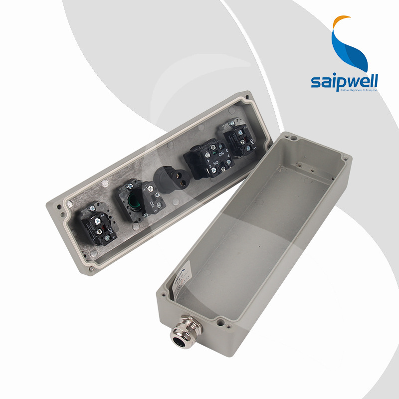 Cutie pentru buton din aluminiu turnat, impermeabilă, pentru exterior, destinată panourilor de control și echipamentelor de distribuție