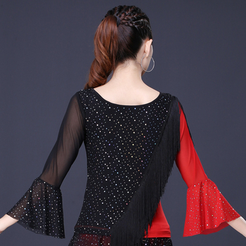 Ženski Milk Silk top za latinski ples, 90% poliester, odjeća za ples