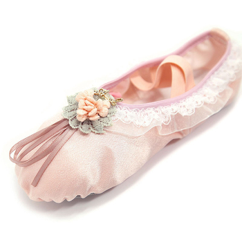 Kefei Παπούτσια μπαλέτου με μαλακή σόλα, σατέν επάνω, κορεατικό στυλ, για πρακτική χορού κοριτσιών 1–16 ετών