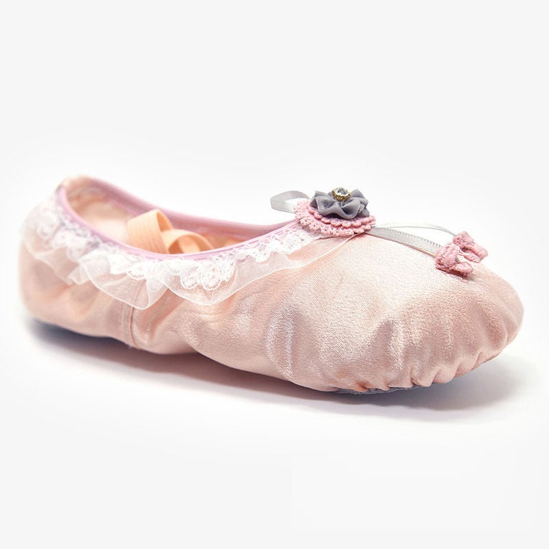 Kefei Παπούτσια μπαλέτου με μαλακή σόλα, σατέν επάνω, κορεατικό στυλ, για πρακτική χορού κοριτσιών 1–16 ετών