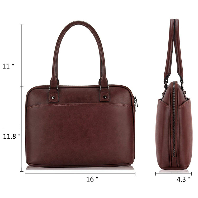 PU bőr tabletatáska, zip-zárású üzleti kézitáska, laptop-zseb, lopás elleni védelem, uniszex