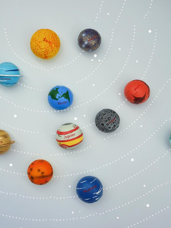 Ladinių rankenėlė su vienu skylute, kūrybinio karikatūros planeto dizaino vaikų kambaryje, tinkama drabužinei, knygų lentynai ir batų spintai