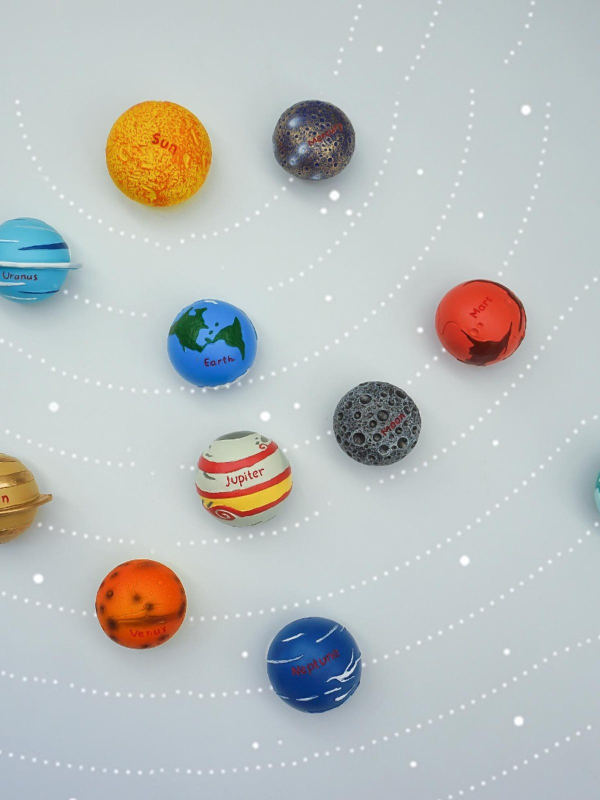 Ladinių rankenėlė su vienu skylute, kūrybinio karikatūros planeto dizaino vaikų kambaryje, tinkama drabužinei, knygų lentynai ir batų spintai