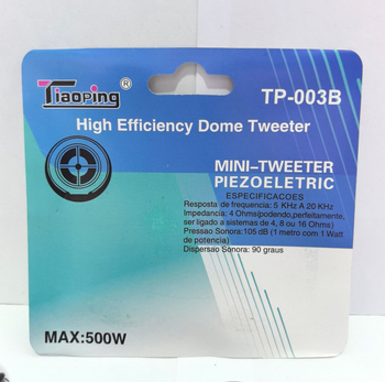 Automašīnas augstfrekvences skaļrunis 003B, pretestība 4 Ω, spriegums 12 V, jauda 2 W, frekvences atbilde 22 kHz