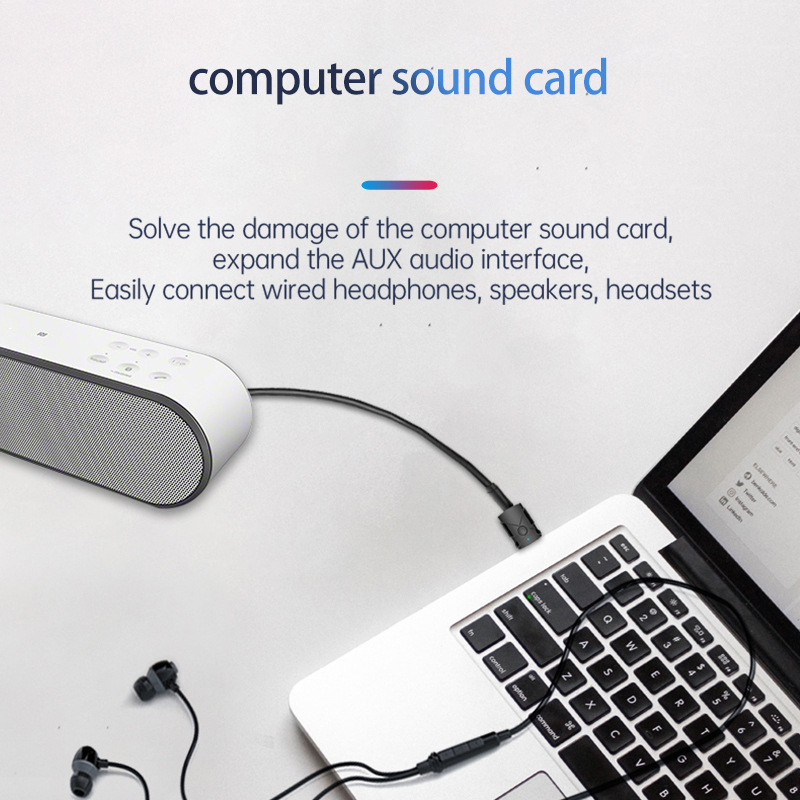 Bluetooth 5.2 USB audio adapter – pretvarač/primopredajnik s USB i 3,5 mm sučeljem, Plug and Play, bez vanjskog napajanja, domet 10 m