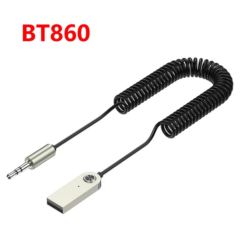 BT860 Auto Bluetooth prijemnik s AUX/USB sučeljem, Plug‑and‑Play, Bluetooth 5.0, Bez vanjskog napajanja, Domet do 10 m