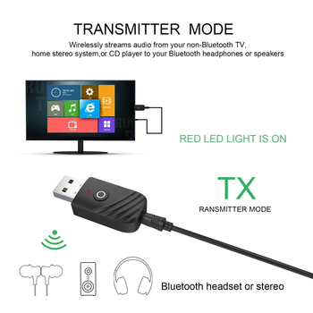 Bluetooth 5.0 audio prijemnik-emitator USB adapter 3-u-1 za TV, PC i auto (SY319) – Plug and Play
