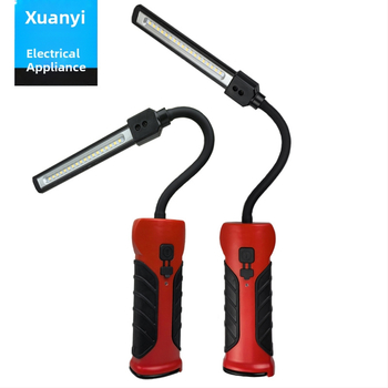 Tölthető mágneses munkalámpa hajlékony nyakkal és kampóval — 10W SMD LED, 5V, 500 lm, 2000mAh