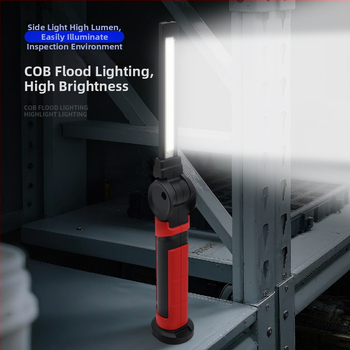 COB+LED autó-karbantartási vizsgálólámpa, kézi forgó munkalámpa erős mágneses rögzítővel, 3.7V, 1200lm