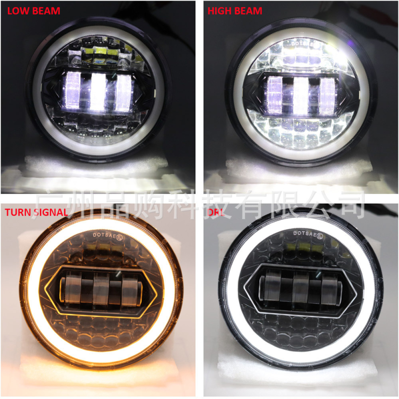 LED προβολέας για μοτοσικλέτα Harley – κράμα αλουμινίου, IP67, 3000 lm, 10–60V, 2A