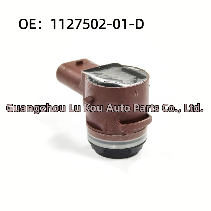 Tesla saderīgs reversā radara zondes sensors — 4 zondes, 12V barošana, detekcijas diapazons 1,5–1,8 m, skaņas signāls, modelis 1127502-01-D/112750201D