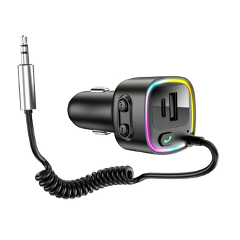 Adaptor Bluetooth pentru mașină cu cablu AUX, Bluetooth 5.4, model AW-BT01, alimentare 5V