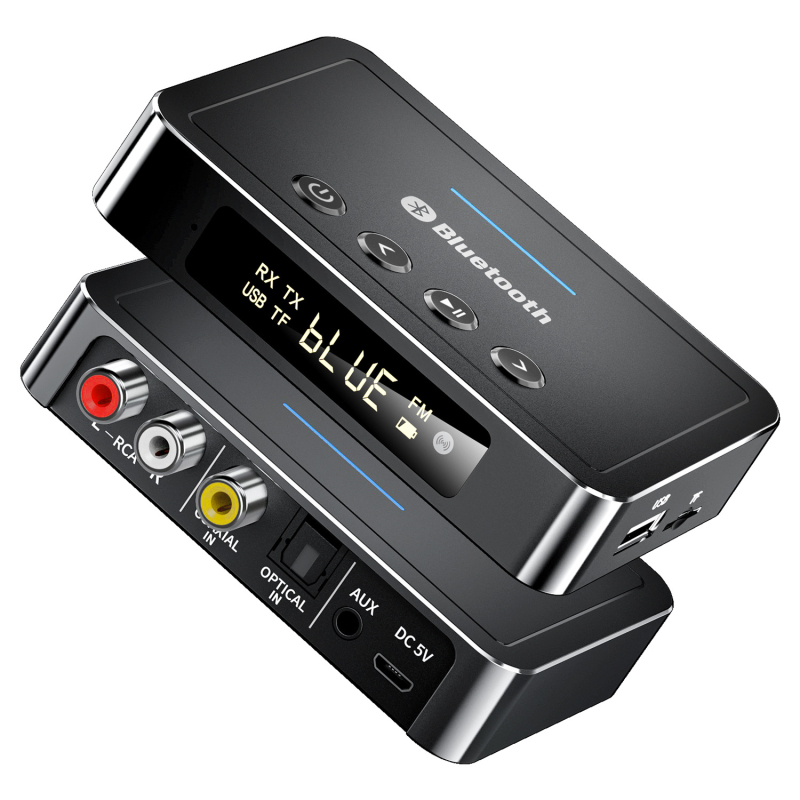 NFC Bluetooth 5.0 prijemnik-emitator FM troje-u-jednom adapter s LED zaslonom (Model M6 · Plug‑and‑Play · Brzina prijenosa 100 · Doseg 10)